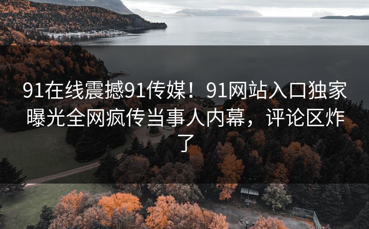 91在线震撼91传媒！91网站入口独家曝光全网疯传当事人内幕，评论区炸了
